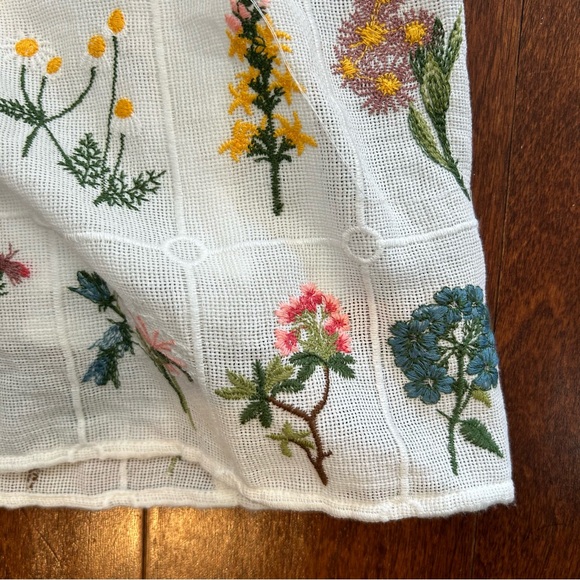 Anthropologie Carla Embroidered Floral Maxi Dress with Lace Trim, Size 16 - Picture 8 of 16